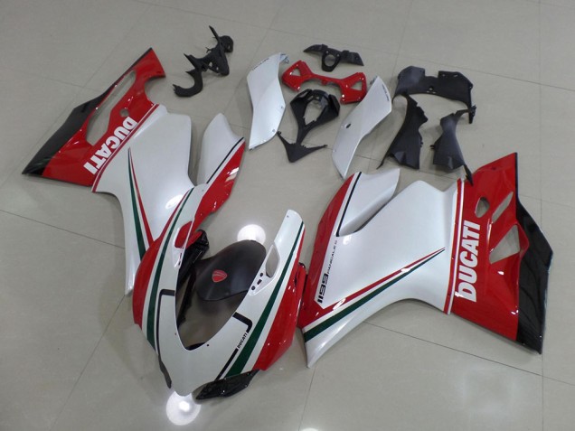 Abs Carenagem Moto Ducati 1199 2011-2014 - Branco Vermelho