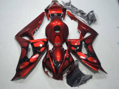 Abs Kit Completos Carenagem Moto CBR 1000RR 2006-2007 - Vermelho Preto