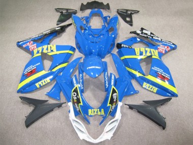 Carenagem Moto GSXR 1000 K9 2009-2016 - Azul Rizla Q8 Oils