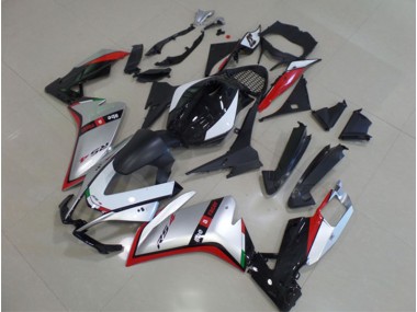 Kits Carenagem Moto RS4 50 125 2011-2018 - Preto Prata Vermelho